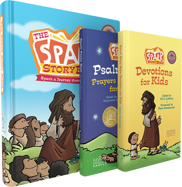 Spark Story Bible Complete Devotional Bundle: Bible, Devotional, and Psalm Book