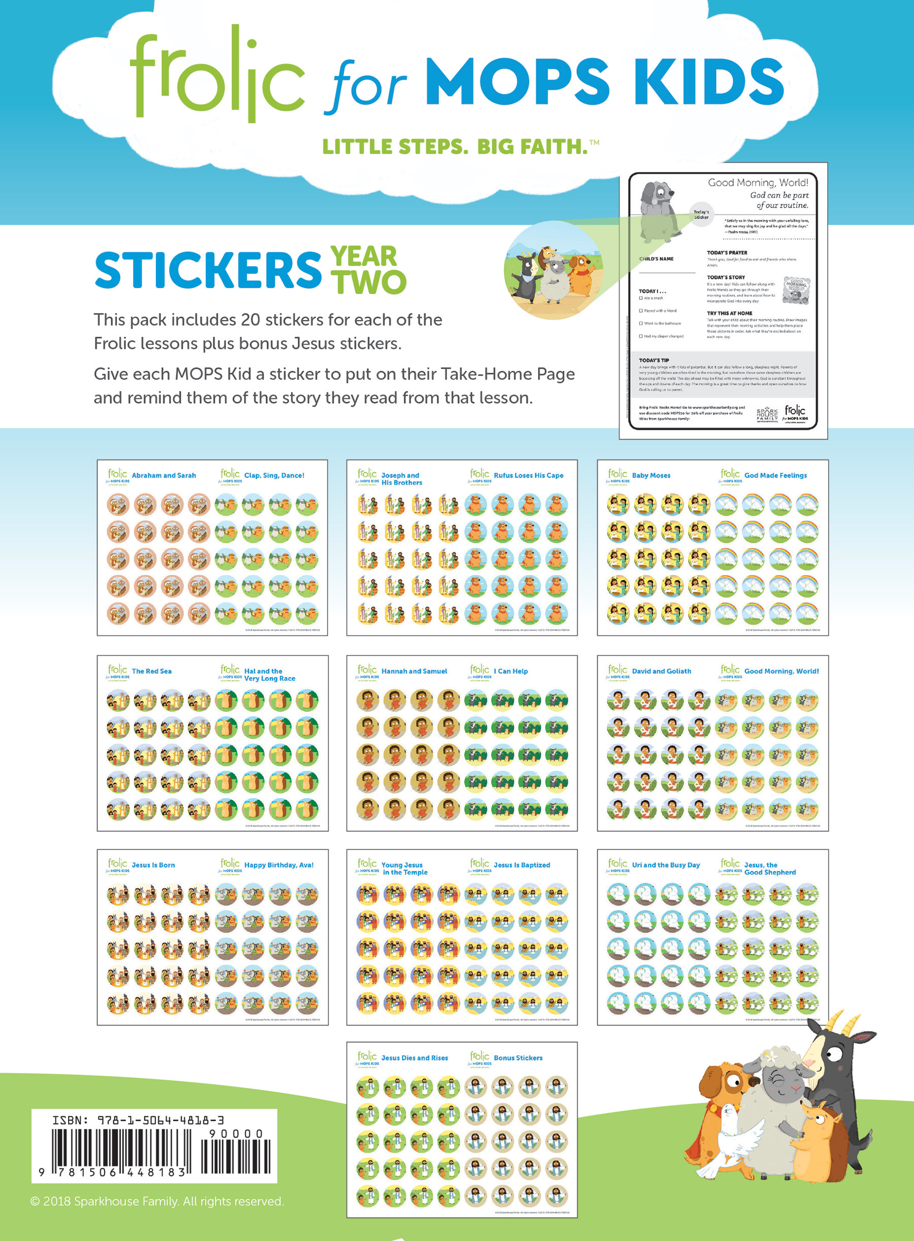 MOPS Kids Frolic Sticker Pack Year 2